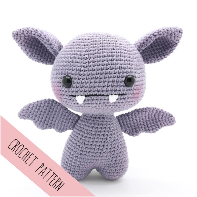 Bat amigurumi crochet PATTERN, crochet cute bat pattern, amigurumi PDF pattern, kawaii bat toy pattern, Instant download image 4