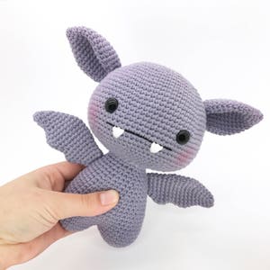 Bat amigurumi crochet PATTERN, crochet cute bat pattern, amigurumi PDF pattern, kawaii bat toy pattern, Instant download image 2