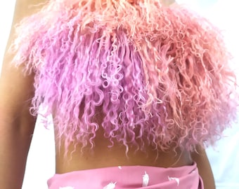 Crop top, colorful top, hair top.