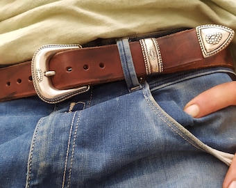 Leather belt, Brown leather belt, belts for men, unisex belts