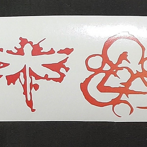 Coheed and Cambria album symbols decals | keywork | dragonfly