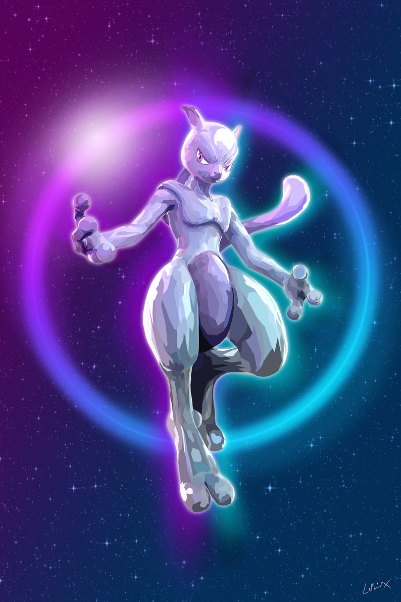 Mewtwo 24x36 Etsy