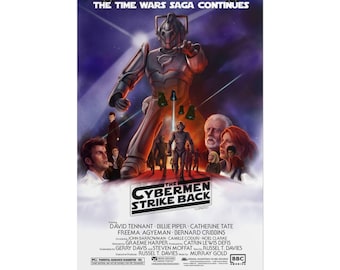 Time Wars - Cybermen Strike Back rolled poster | Doctor Who sci-fi movie art