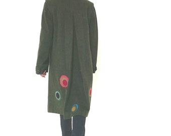 Vintage 70s coat, Belfe Sport, size 46, pure wool, original Tiroler loden, personalized.