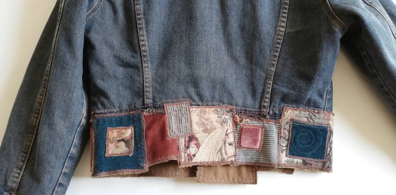 restyled Padded jeans jacket medium size