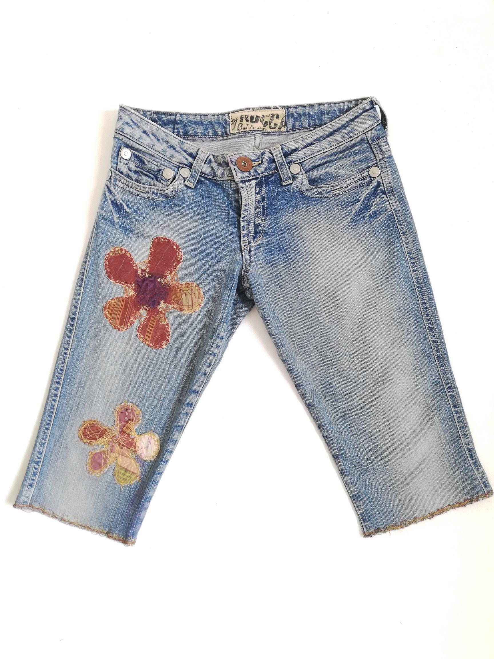 2000s Flower Jeans - Etsy Ireland
