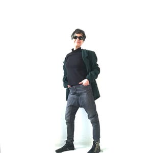 Isabel Marant Étoile Reworked Jeans - Custom Drop Crotch Denim - Avant-Garde Gray Denim - Upcycled Designer Pants - Boho Grunge Style - S