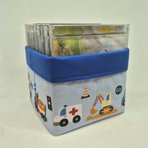 Utensilo "Fahrzeuge" für CD oder Pixi blau, Pixi-Hülle, Tiptoi-Hülle, Geburtstagsgeschenk Jungen, Adventskalender, Weihnachtsgeschenk, Lesen