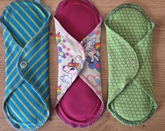 Waschbare Slipeinlagen mit Wäscheschutz, mit Flügeln nach Wahl, Zero Waste, Binde, Damenhygiene, Blasenschwäche, Inkontinenz, Saugeinlage