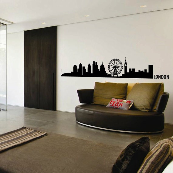 London Skyline Wall Decal Cute Vinyl Sticker Home Arts Europe Etsy