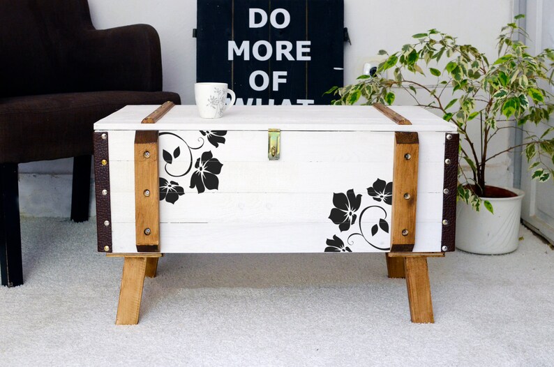 Shabby Chic Coffee Table Storage Chest Blanket Box Solid Wooden Pine Trunk Reclaimed Side Vintage Steamer Furniture