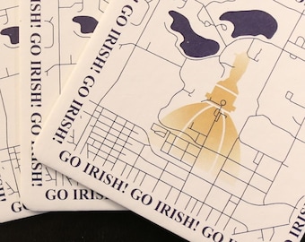 University of Notre Dame- Fighting Irish- Coasters- 4 pack