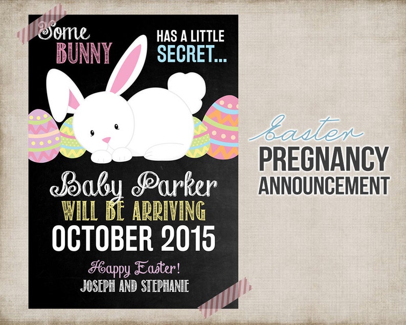 Easter Being pregnant Announcement - Printable Card Indication - Bunny Easter Being pregnant Announcement - Electronic - Absolutely free Personalization photo regarding Free Printable Pregnancy Announcement Cards identified as Easter Being pregnant Announcement - Printable Card Signal - Bunny Easter Being pregnant Announcement - Electronic - Absolutely free Personalization