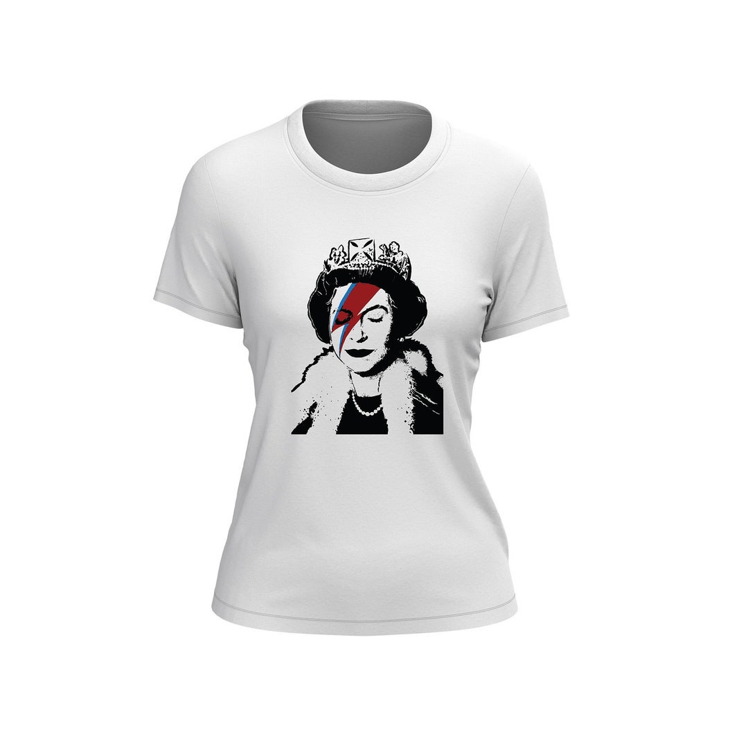 T-shirt Etsy Lady Stardust Elizabeth Lizzie Memorial - White Queen Commemorative Fit s-2xl Banksy