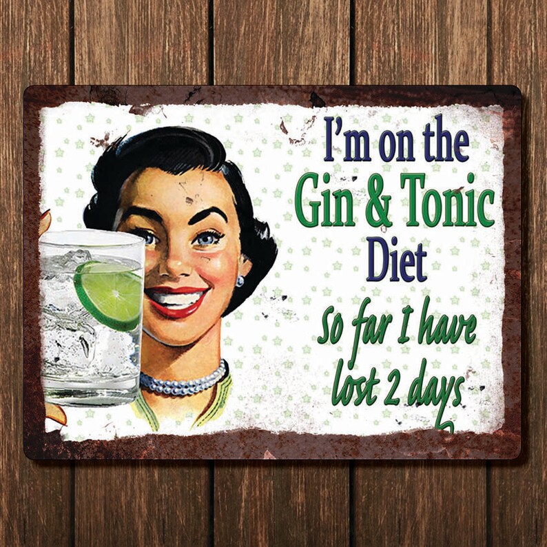Nostalgic-Art Targa in metallo, USA – Gin Tonic 20x15 cm 26168