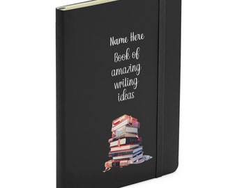 Personalised Book Of Amazing Writing Ideas - Writer Gift Soft Touch Black Notebook