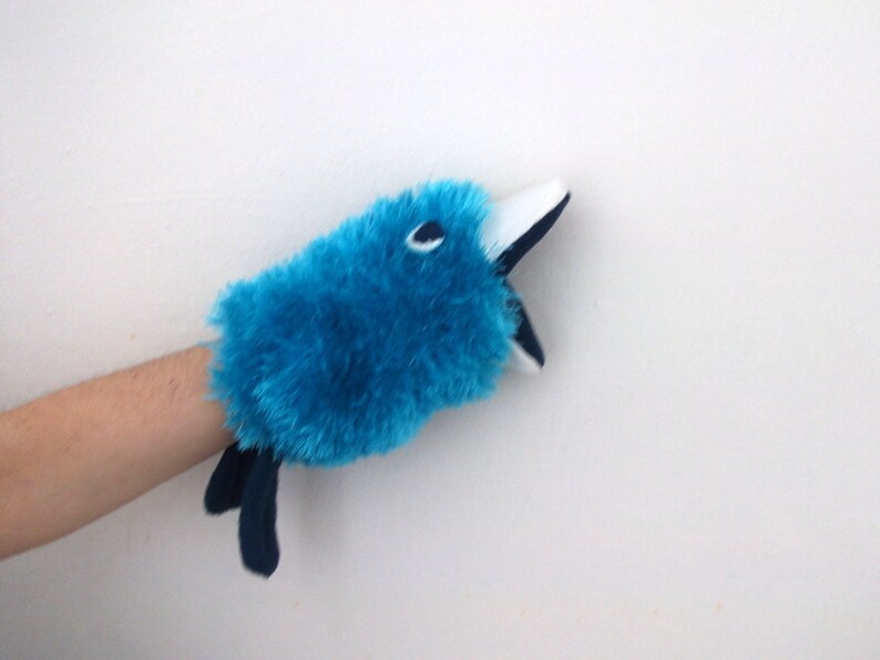Blue Bird Hand Puppet Etsy