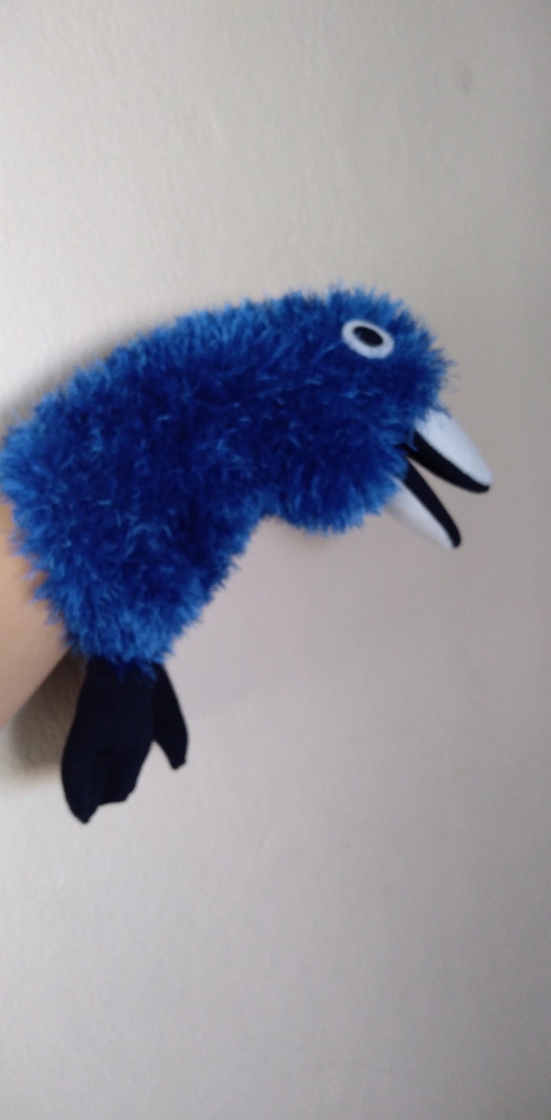 Blue Bird Hand Puppet Etsy