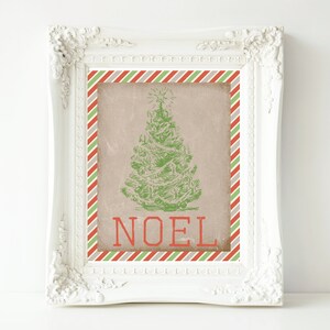 Printable Christmas Sign-8x10-Instant Download-Vintage Inspired-Noel Christmas Sign