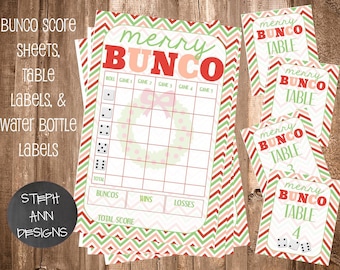 Bunco Table Numbers - Etsy
