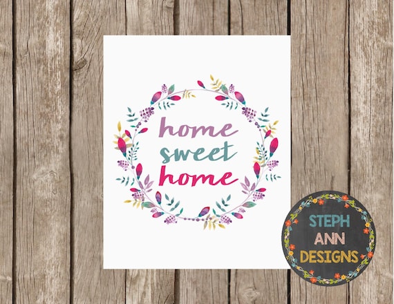 Home Sweet Home-printable 8x10 Decor | Etsy