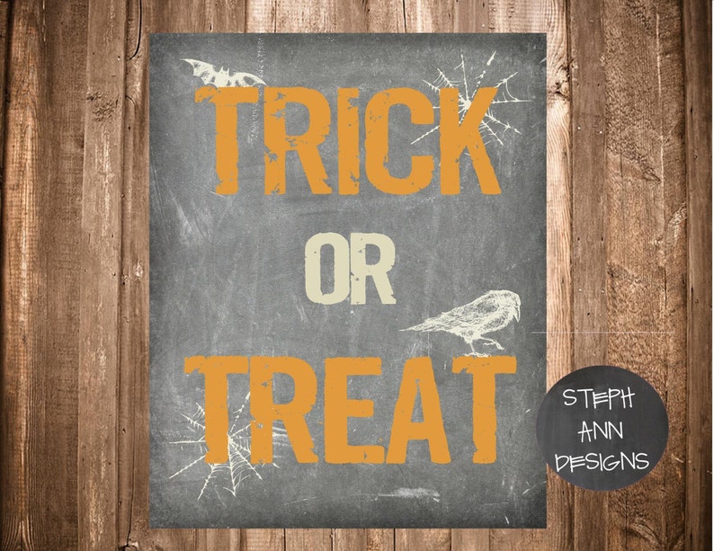 Halloween Printables-set of 4 Printables-8x10 Digital Prints - Etsy