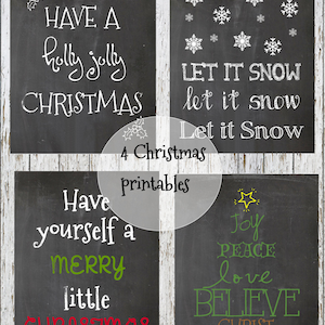 4 Chalkboard Christmas Printables