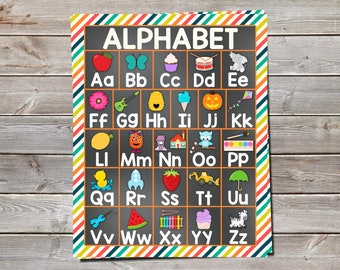 Alphabet Poster-16x20 Printable Poster-DIGITAL FILE-You Print