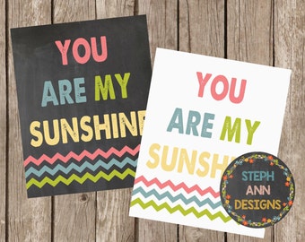 You Are My Sunshine-Printable 8x10 Decor-2 Signs!