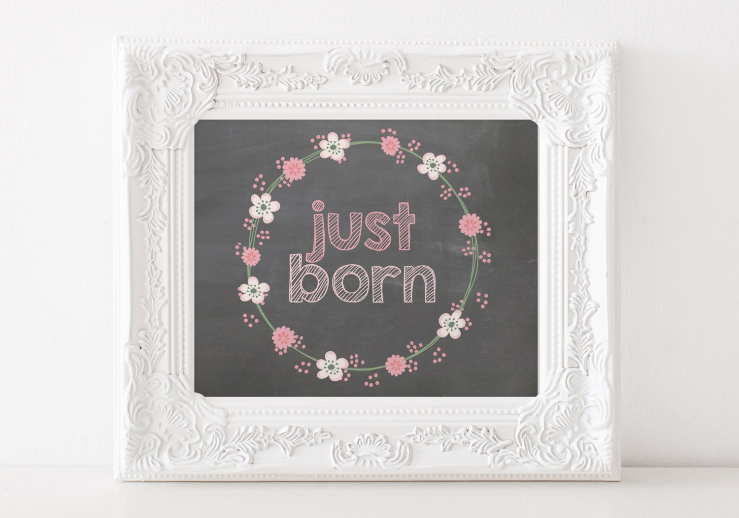 Monthly Chalkboard Pictures for Baby Girlprintable Monthly Etsy