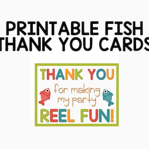 Printable Fish Themed Thank You Card-2 to a page