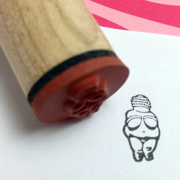 Neolithic Goddess Rubber Stamp - Venus of Willendorf