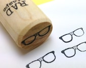 Geeky taped Nerd Glasses Rubber Stamp, nerdy planner stamp, peg stamp