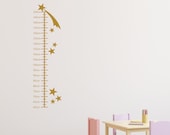 Shooting Stars Growth Chart For Children Wall Sticker, Height Chart Wall Decal, Star Wall Stickers, Growth Chart Wall Art Transfers - GC008