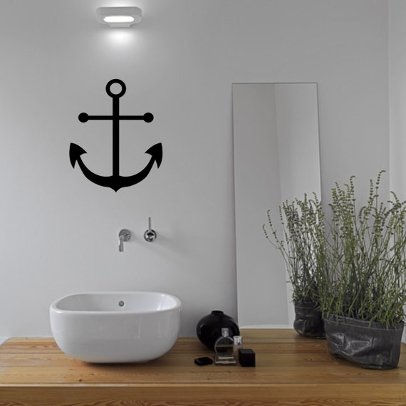 anchor bathroom wall sticker anchor wall decal bathroom wall | etsy