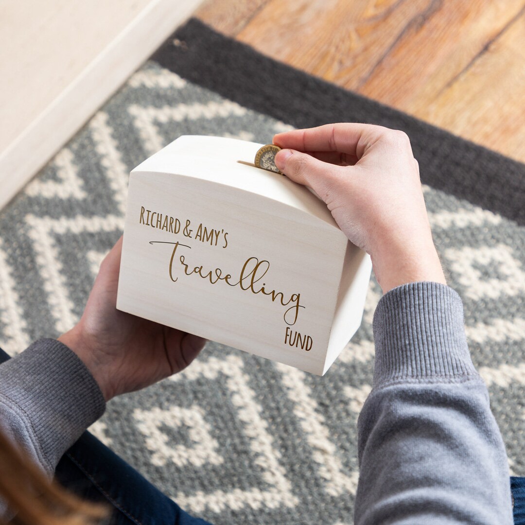Travel Fund Money Box Holiday Fund Personalised Money Box Travel Gifts