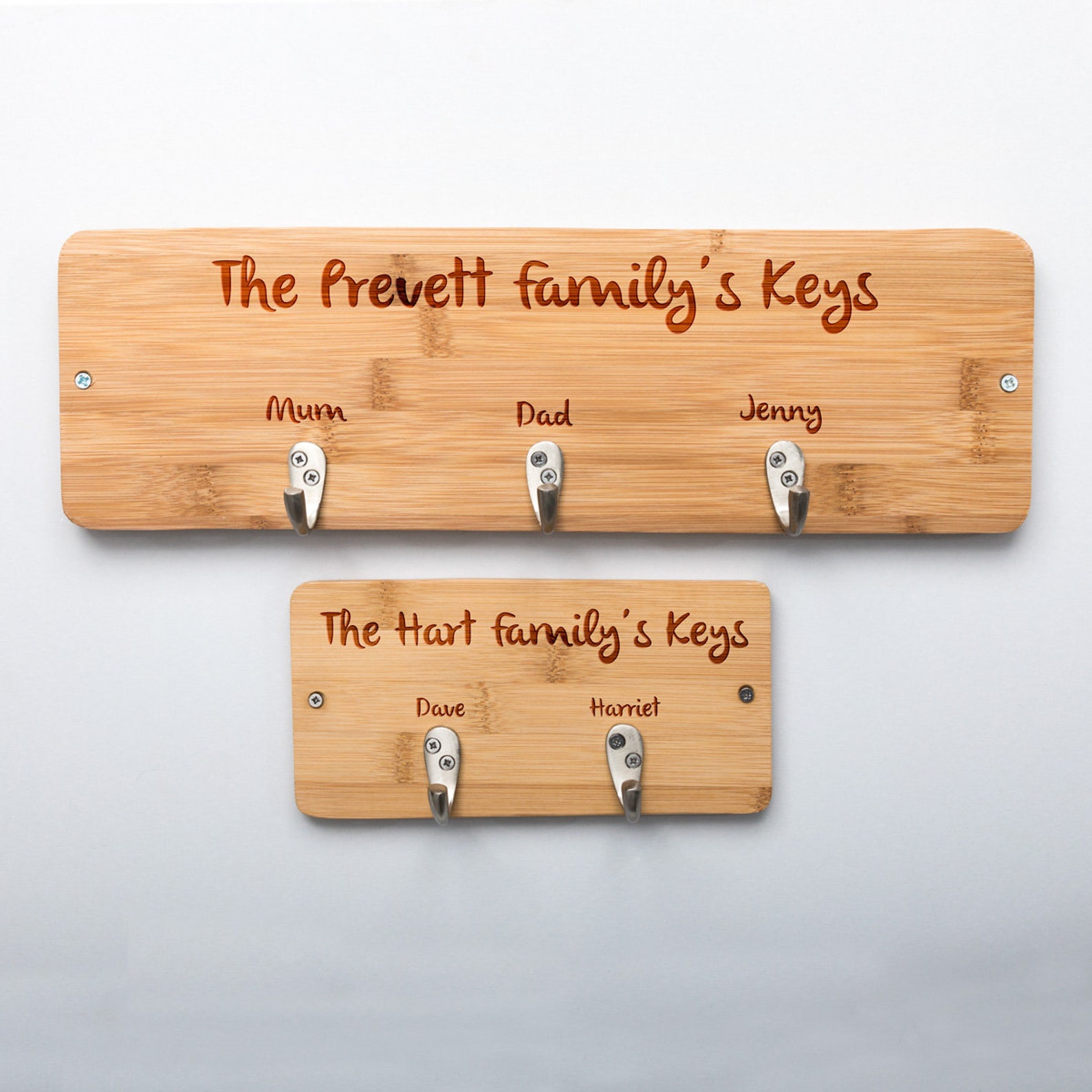 Personalised Key Hook Family Key Holder for Wall Etsy