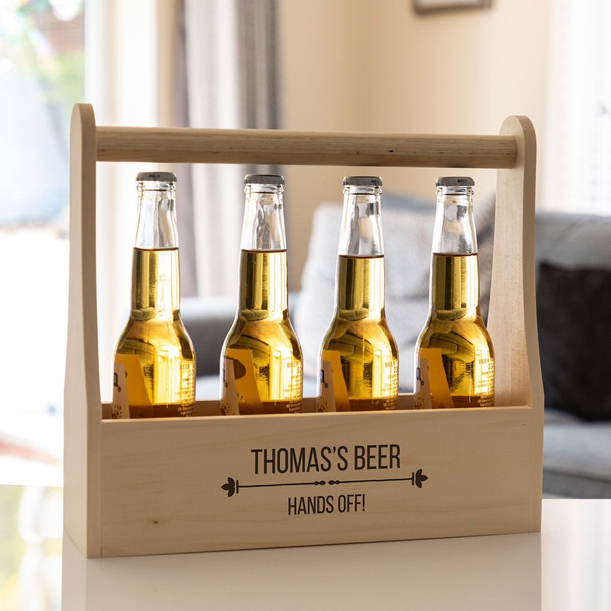 Beer Holder Personalised Beer Holder Hands off Beer Etsy UK
