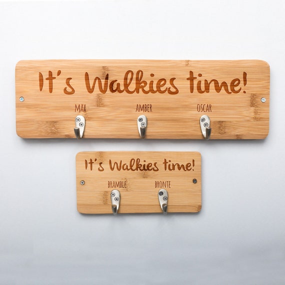 Gift For Dog Lovers LC645 Personalised Dog Lead Hook Walkies Personalised Hooks Dog Lead Holder Gifts For Pets