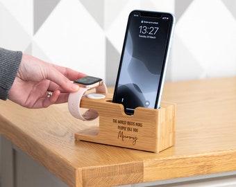 Charging Station - More People Like You - Personalised Multi Device Charging Station - Apple Watch Charging Stand - Tech Gift - LC911