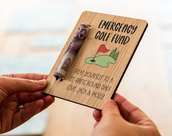 Regalo de dinero - Imán para fondo de emergencia de golf - Portamonedas - Idea para regalar dinero - Portamonedas - Dinero para regalar - Regalos de golf para hombres - UV664