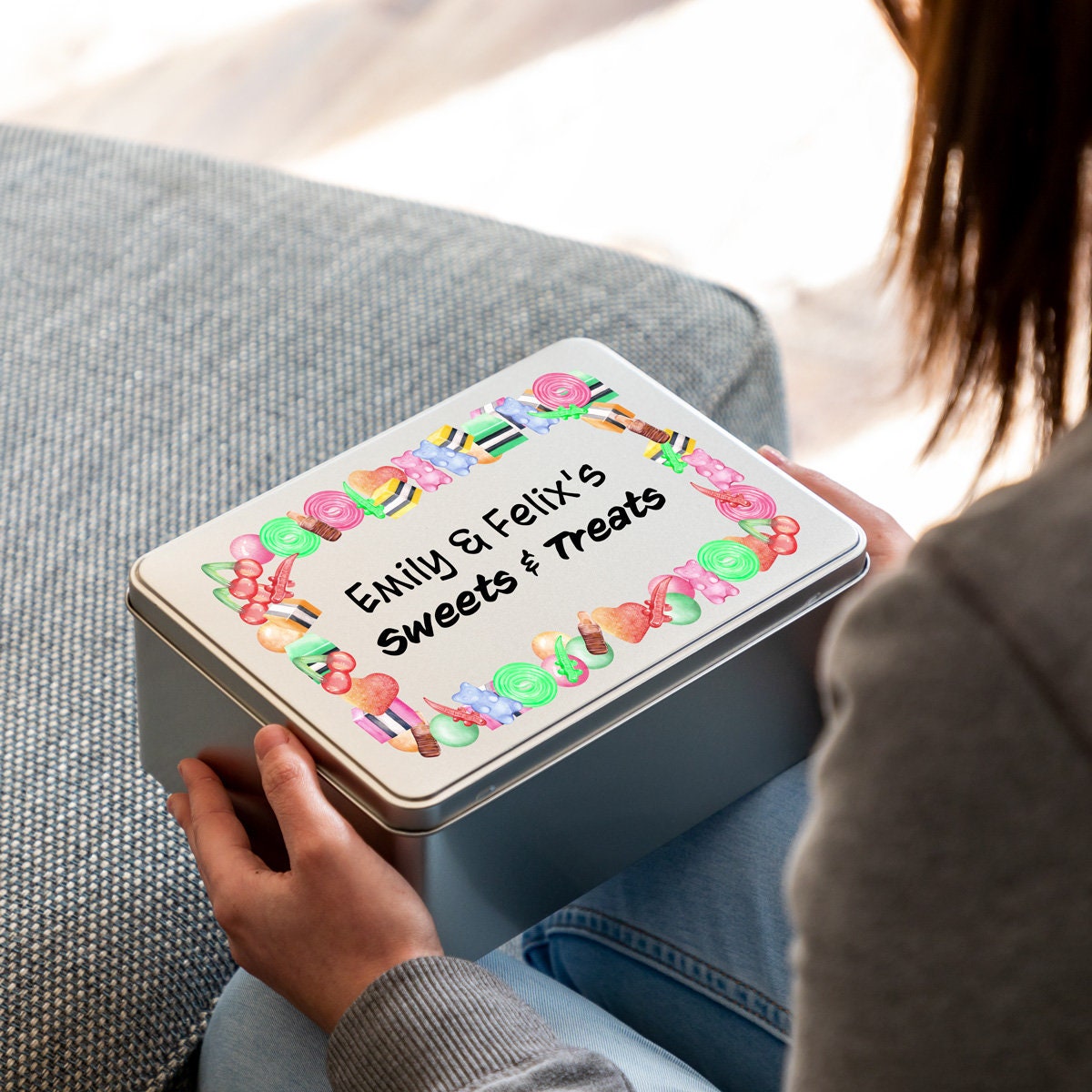 Sweet Tin Personalised Sweetie Tin Sweet Tin Gift Sweetie Box