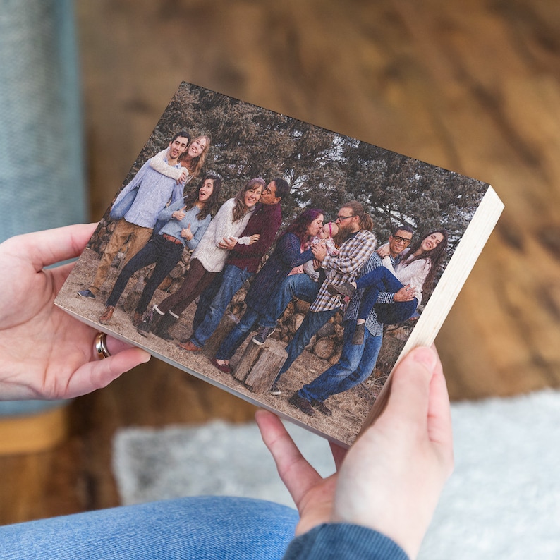 Photo Block Wood - Photo Printed On Wood - Photo Gifts For Her - Photo Gifts For Him - Picture Block - Personalised Photo Gift - UV452 immagine 1