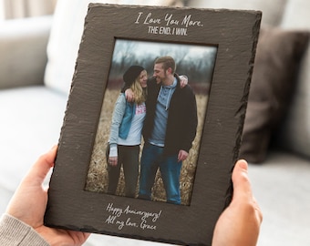 I Love You More The End I Win Personalised Photo Frame - Anniversary Picture Frame - Personalised Gift For Partner Wife Husband - LC937