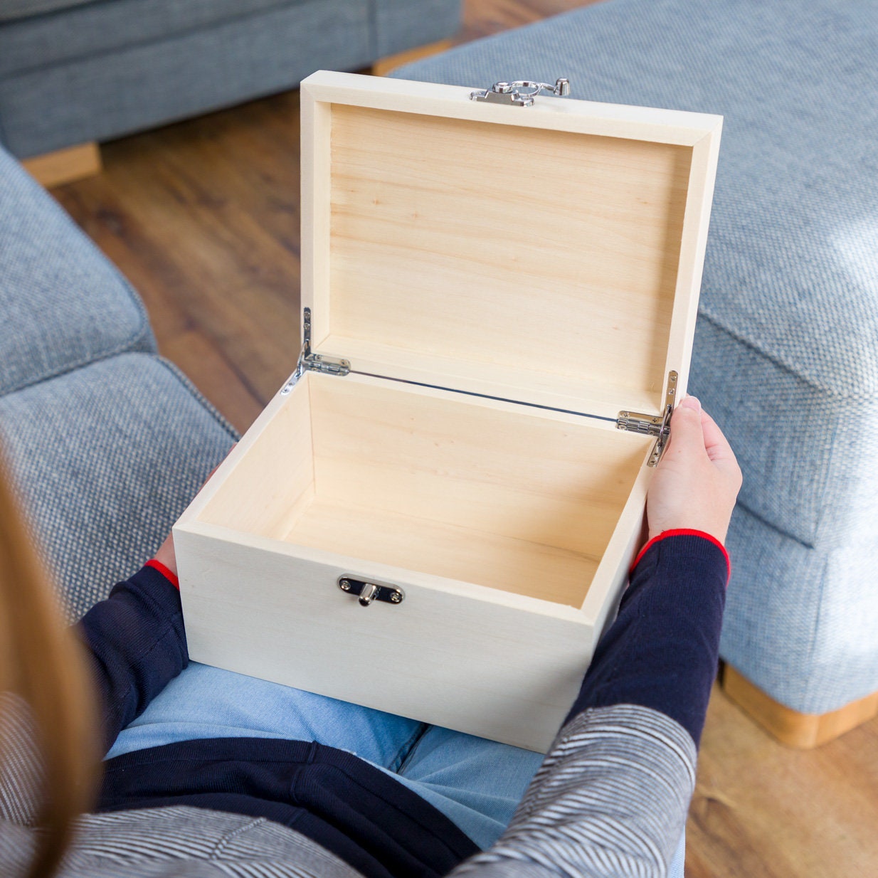 Personalised Stationery Wooden Art Box Case By Little Foundry