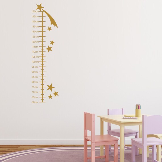 Shooting Stars Growth Chart For Children Wall Sticker, Height Chart Wall  Decal, Star Wall Stickers, Growth Chart Wall Art Transfers - GC008