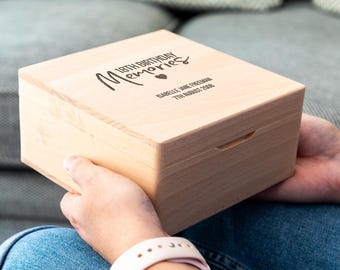 Birthday Keepsake Box - Personalised Milestone Birthday Gift - Milestone Birthday Memory Box - 18th 21st 30th 40th 50th 60th 70th - LC1151