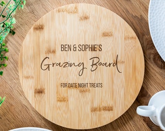 Grazing Board - Grazing Platter Personalised - Serving Board - Sharing Platter Serving Board - Gift For Wife Husband Couples - LC894