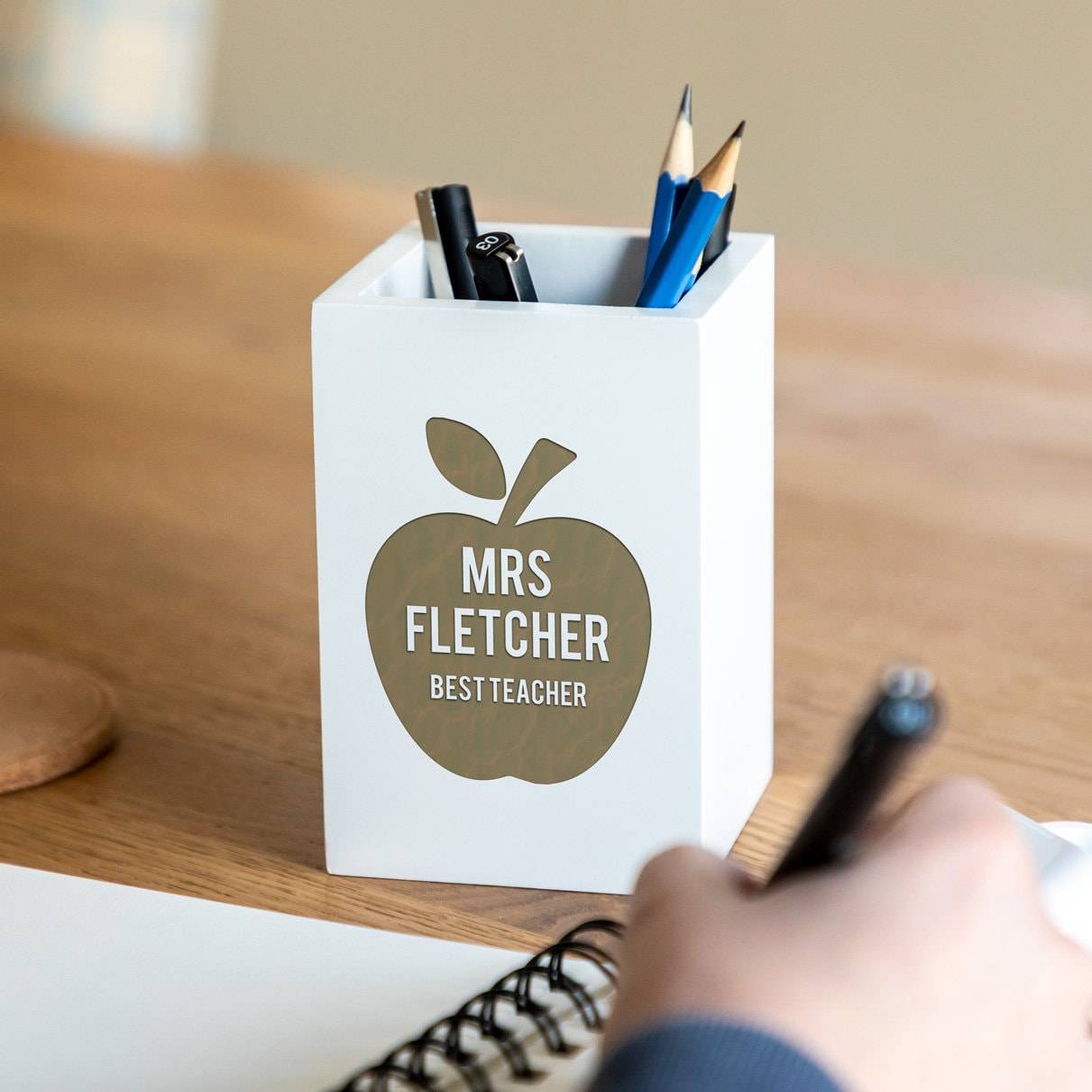 PERSONALISED Gift for Best School TEACHER Wooden Pen & Pencil Box Set Present PERSONALISED Gift for Best School TEACHER Wooden Pen & Pencil Box Set Present