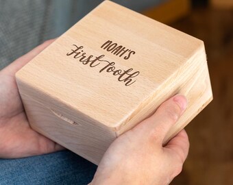 First Tooth Keepsake Box - Personalised Baby Teeth Box - Tooth Fairy Box - New Baby Gift - Baby Milestone Gift - Gift For Newborn - LC1163